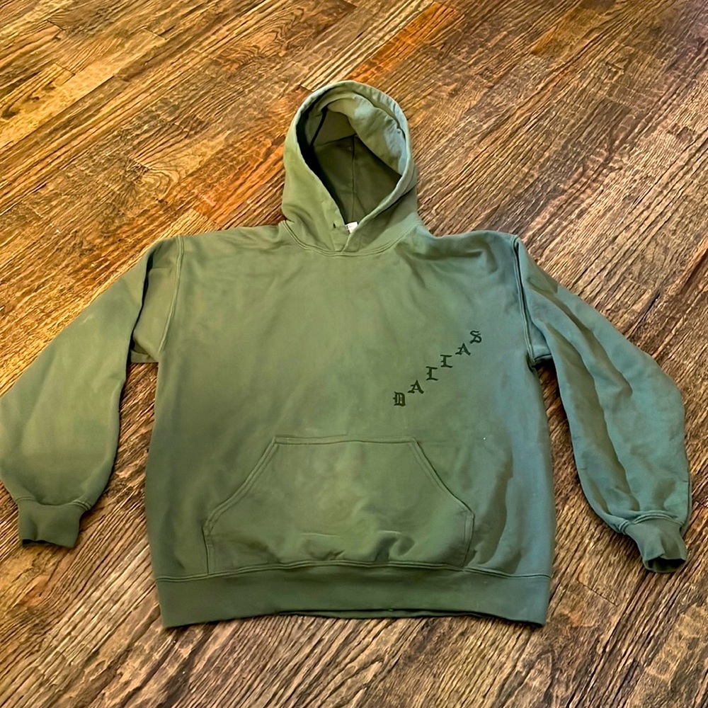 Life of Pablo Olive Green hoodie from Dallas Pop-up shop